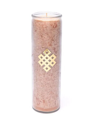 Bougie Stéarine Verre Marron Clair 2 - Le coeur des sagesses