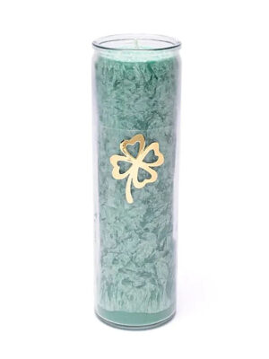 Bougie Stéarine Verre Verte 2 - Le coeur des sagesses