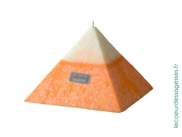 Bougie Pyramide Orange - Le coeur des sagesses