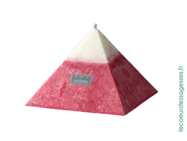 Bougie Pyramide Rouge Artisanale