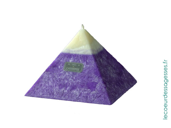 Bougie Pyramide Violette - Le coeur des sagesses