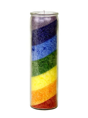 Bougie Stéarine Verre Chakra - Le coeur des sagesses