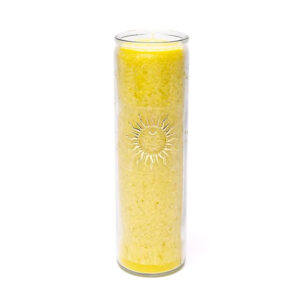 Bougie Stéarine Jaune sans Parfum en verre