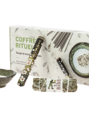 Coffret Rituels Sauge Blanche et Encens Japonais Tokusen Sakura