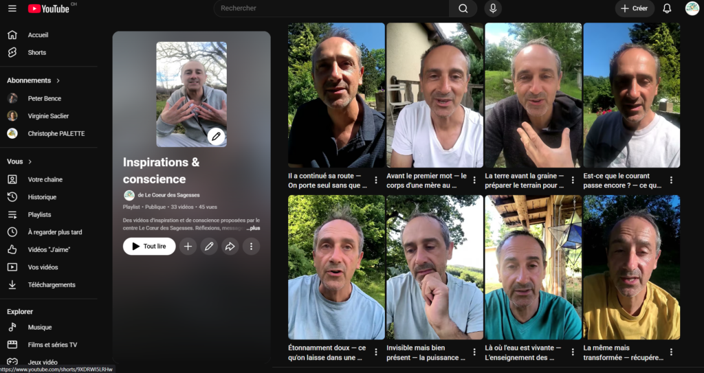 Les inspirations et consciences - Christophe Palette et l'accompagnement chamanique
